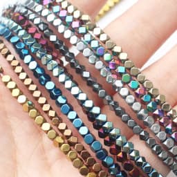 Natural Hematite Very Shining! Faceted Square Hematite Beads 15inch, For DIY Necklace Bracelat Jewelry Making