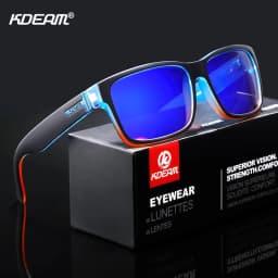 KDEAM Revamp Of Sport Men Sunglasses Polarized Shockingly Colors Sun Glasses Outdoor Driving Photochromic Sunglass With Box