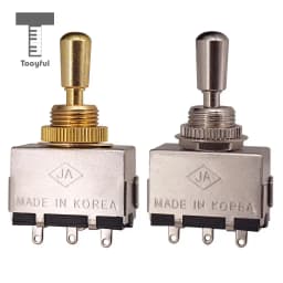 Tooyful Guitar Metal Closed 3 Way Pickup Selector Tone Switch Copper Knob for LP Electric Guitar Pickups Parts Swith Control