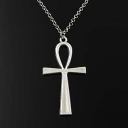 Simple Classic Fashion Cross Egyptian Ankh Life Symbol Antique Silver Color Pendant Short Long Chain Necklaces Jewelry For Women