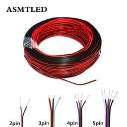 1m-100m RGB Led Connector 2pin 3pin 4pin 5pin LED Cable Extension Extend Cord Connector Wire For RGB RGBW Single Color LED Strip