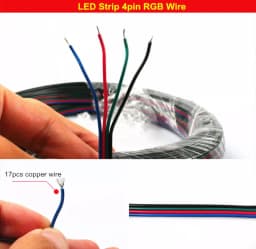 1m-100m RGB Led Connector 2pin 3pin 4pin 5pin LED Cable Extension Extend Cord Connector Wire For RGB RGBW Single Color LED Strip