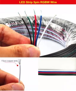 1m-100m RGB Led Connector 2pin 3pin 4pin 5pin LED Cable Extension Extend Cord Connector Wire For RGB RGBW Single Color LED Strip