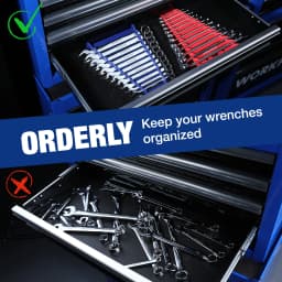 WORKPRO Magnetic Wrench Organizer Wrench Holder Set for Tool Box Drawer, Wrench Rack Tool Trays SAE and Metric (without tool)