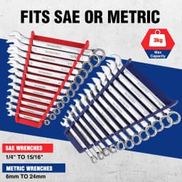 WORKPRO Magnetic Wrench Organizer Wrench Holder Set for Tool Box Drawer, Wrench Rack Tool Trays SAE and Metric (without tool)