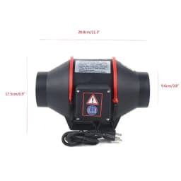310 CFM Silent Exhaust Inline Duct Fan – 4" Ventilation Blower for Air Circulation