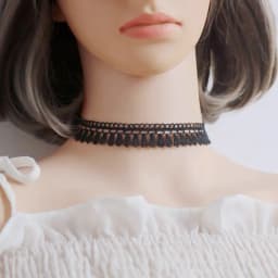 Handmade Velvet Lace Vintage Choker Necklace for Women Collar Torques Trendy Neck Jewelry Stretch Charm Gothic Punk Black Heart