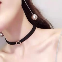 Handmade Velvet Lace Vintage Choker Necklace for Women Collar Torques Trendy Neck Jewelry Stretch Charm Gothic Punk Black Heart