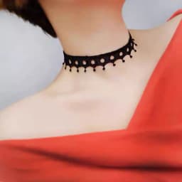 Handmade Velvet Lace Vintage Choker Necklace for Women Collar Torques Trendy Neck Jewelry Stretch Charm Gothic Punk Black Heart