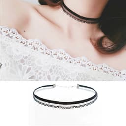 Handmade Velvet Lace Vintage Choker Necklace for Women Collar Torques Trendy Neck Jewelry Stretch Charm Gothic Punk Black Heart