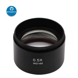 WD165 0.5X 0.7X 1.0X 2.0X Auxiliary Objective Lens Microscope Barlow Lens Objective For Trinocular Stereo Zoom Microscope Camera