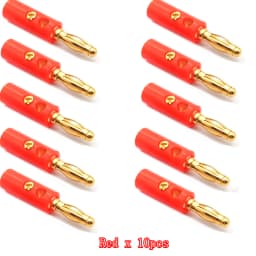Audio Speaker Screw Banana Gold Plate Plugs Connectors 4mm IN STOCK Black Red Facotry Online Wholesale Golden