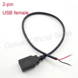 0.3m/1m/2m 5V USB Power Supply Cable 2 Pin USB 2.0 A Female Male 4 Pin Wire Jack Charger Charging Cord Extension Connector DIY
