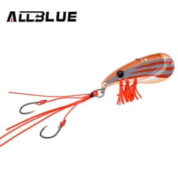 ALLBLUE Crazy Shrimp 7g 14g Metal VIB Sinking Blade Spoon Fishing Lure Bass Artificial Bait With Jig Assist Hook Rubber Skirt