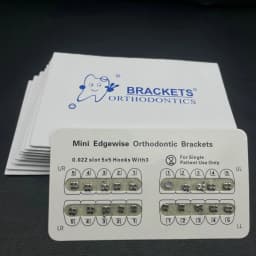 10packs Dental Orthodontic Metal Braces Bracket Mini Roth/MBT/Edgewise 022 Slot Dentist Bracket Dental Metal Bracket