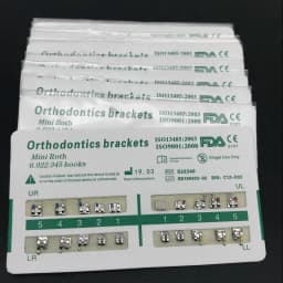 10packs Dental Orthodontic Metal Braces Bracket Mini Roth/MBT/Edgewise 022 Slot Dentist Bracket Dental Metal Bracket