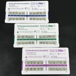 10packs Dental Orthodontic Metal Braces Bracket Mini Roth/MBT/Edgewise 022 Slot Dentist Bracket Dental Metal Bracket