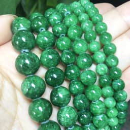 6 8 10 12mm Burmese Jades Stone Beads Natural Loose Spacer Beads For Jewelry Making Round Beads DIY Bracelet Accessories 15''