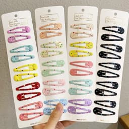 10PCS/Set New Girls Cute Colorful Star Waterdrop Shape Hairpins Kids Sweet Hair Ornament Clip Barrettes Fashion Hair Accessories