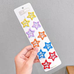 10PCS/Set New Girls Cute Colorful Star Waterdrop Shape Hairpins Kids Sweet Hair Ornament Clip Barrettes Fashion Hair Accessories