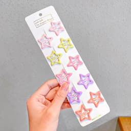 10PCS/Set New Girls Cute Colorful Star Waterdrop Shape Hairpins Kids Sweet Hair Ornament Clip Barrettes Fashion Hair Accessories