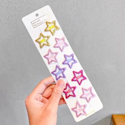 10PCS/Set New Girls Cute Colorful Star Waterdrop Shape Hairpins Kids Sweet Hair Ornament Clip Barrettes Fashion Hair Accessories