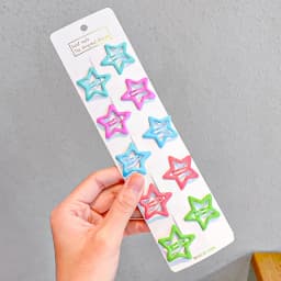 10PCS/Set New Girls Cute Colorful Star Waterdrop Shape Hairpins Kids Sweet Hair Ornament Clip Barrettes Fashion Hair Accessories