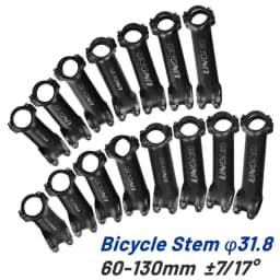 UNO Ultralight Bike Stem 7 17 Degree MTB Road Bicycle Stem 31.8mm 60/70/80/90/100/110/120/130mm Mountain MTB Bicycle Power Parts