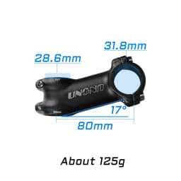UNO Ultralight Bike Stem 7 17 Degree MTB Road Bicycle Stem 31.8mm 60/70/80/90/100/110/120/130mm Mountain MTB Bicycle Power Parts