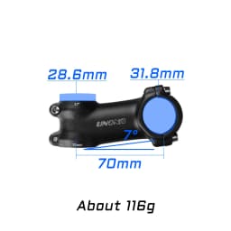 UNO Ultralight Bike Stem 7 17 Degree MTB Road Bicycle Stem 31.8mm 60/70/80/90/100/110/120/130mm Mountain MTB Bicycle Power Parts