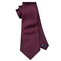 Designer Mens Tie Jacquard Necktie Pocket Square Cufflinks Set Burgundy Striped for Male Men Wedding Busniess Party Ties Gift