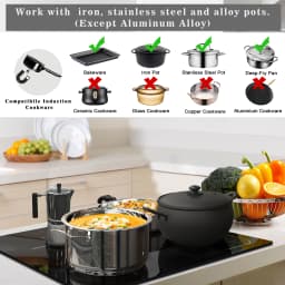 Karinear Built-in 4-Burner Induction Cooktop, electric Induction Hob with Flexzone, Slider Control, Timer, Boost Function, 7200W