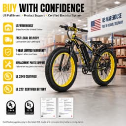 Electric Bike for Adults 750W Motor 28MPH Fast Speed 48V 15Ah Battery 26" Fat Tire Mountain Ebike 400lbs Max Load Aluminum