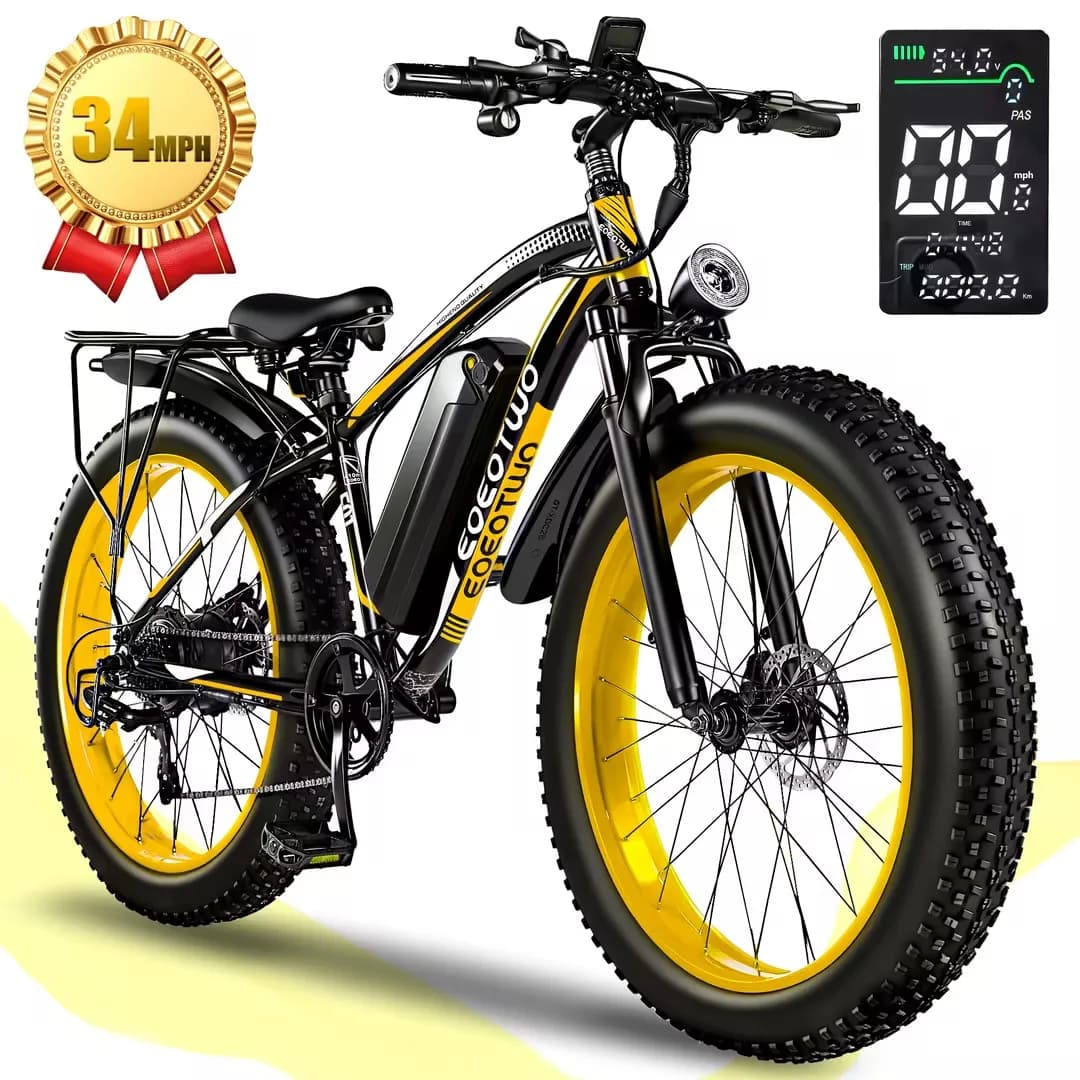 Electric Bike for Adults 750W Motor 28MPH Fast Speed 48V 15Ah Battery 26" Fat Tire Mountain Ebike 400lbs Max Load Aluminum