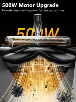 Cordless Vacuum Cleaner, 55Kpa/55min Self-Standing Powerful Stick Lightweight Vacuum Cleaner for Home Pet Hair/Hard Floor/Carpet