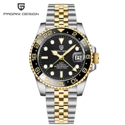 New PAGANI DESIGN 40MM GMT Mechanical Wristwatch Sapphire Ceramic Bezel Automatic Watch Stainless Steel 100M Waterproof Watches