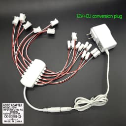 3V/5V/12V AC/DC Adapter Power Supply with 12 Ports AU/EU/US/USB Plug Portable Power Output for Model Lamp/Railroad/Train Layout