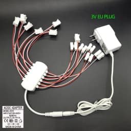 3V/5V/12V AC/DC Adapter Power Supply with 12 Ports AU/EU/US/USB Plug Portable Power Output for Model Lamp/Railroad/Train Layout