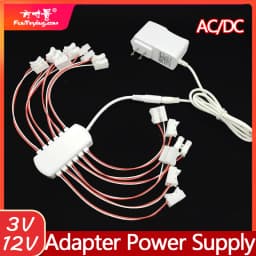 3V/5V/12V AC/DC Adapter Power Supply with 12 Ports AU/EU/US/USB Plug Portable Power Output for Model Lamp/Railroad/Train Layout