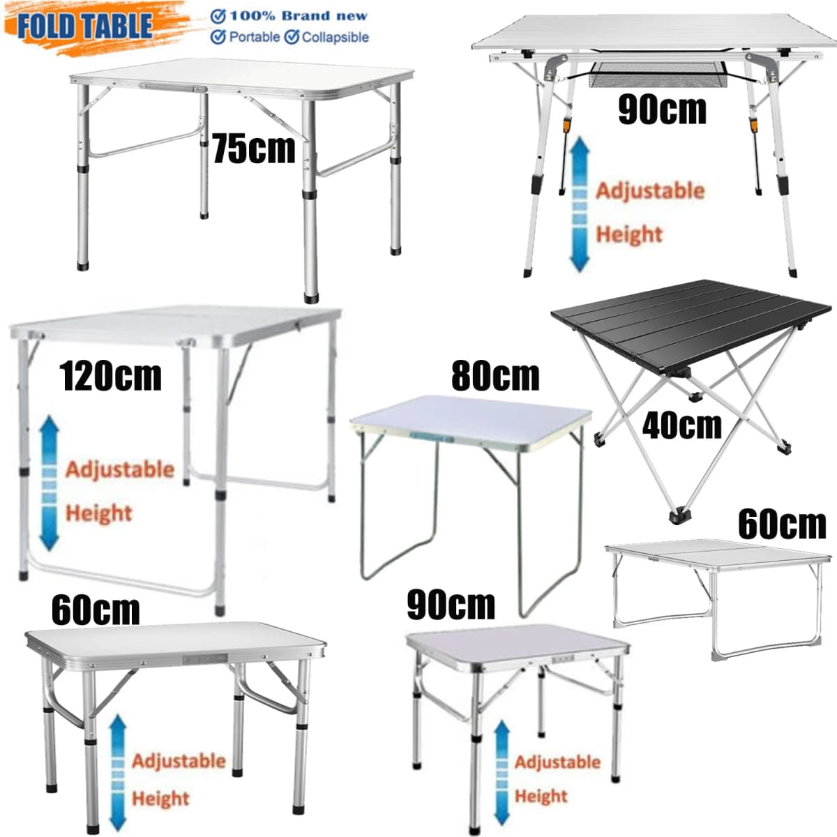 DayPlus Folding Table Heavy Duty Garden Party Picnic Trestle Indoor Outdoor Camping Catering Camping Picnic BBQ Party Table