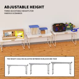 DayPlus Folding Table Heavy Duty Garden Party Picnic Trestle Indoor Outdoor Camping Catering Camping Picnic BBQ Party Table