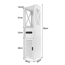 Bathroom Floor Cabinet Free Standing slim bathroom cabinet with Paper Towel Drawer & Cupboard Storage Organizer Home Furniture