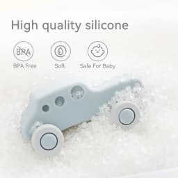 Montessori Baby Silicone Car Toys 0 12 Months Newborn Baby Things Silicone Baby Teether Toy Car Educational Toy Silicone Blocks
