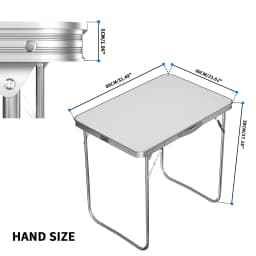 EFAN 2.6FT/80CM Aluminum Folding Table Camping Table Portable Catering Dinner Table for Picnic Garden Party BBQ,80x60x69cm