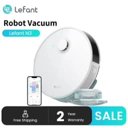 Lefant N3 4000Pa Suction Robot Vacuum and Sonic Mop Combo,Precision Mapping with Lidar&dToF Sensors,Ultrasonic Carpet Detection