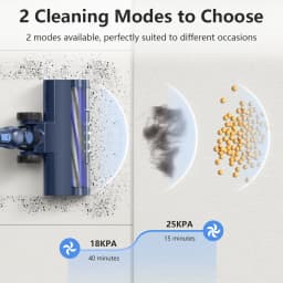 PrettyCare W400 Cordless Vacuum Cleaner 25KPA Suction Powerful Handheld Vacuum Cleaner 40 Minutes Running Time 3 Pcs Brush Set