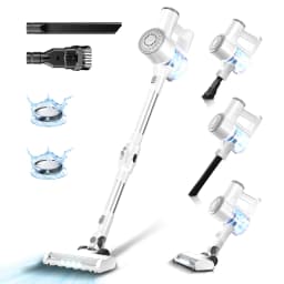 PrettyCare W400 Cordless Vacuum Cleaner 25KPA Suction Powerful Handheld Vacuum Cleaner 40 Minutes Running Time 3 Pcs Brush Set