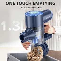 PrettyCare W400 Cordless Vacuum Cleaner 25KPA Suction Powerful Handheld Vacuum Cleaner 40 Minutes Running Time 3 Pcs Brush Set