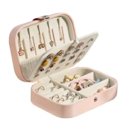 2023 Portable Jewelry Box Jewelry Organizer Display Travel Jewelry Case Boxes Button Leather Storage Zipper Jewelers Joyero