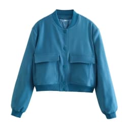Women Fashion With Pockets Bomber Jacket Coats Vintage Long Sleeve Front Button Casual Female Outerwear Chic Tops